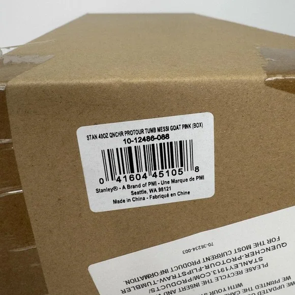 Stanley Messi GOAT Quencher ProTour Tumbler 40oz Pink Insulated Handle Lid Straw - Picture 11 of 12